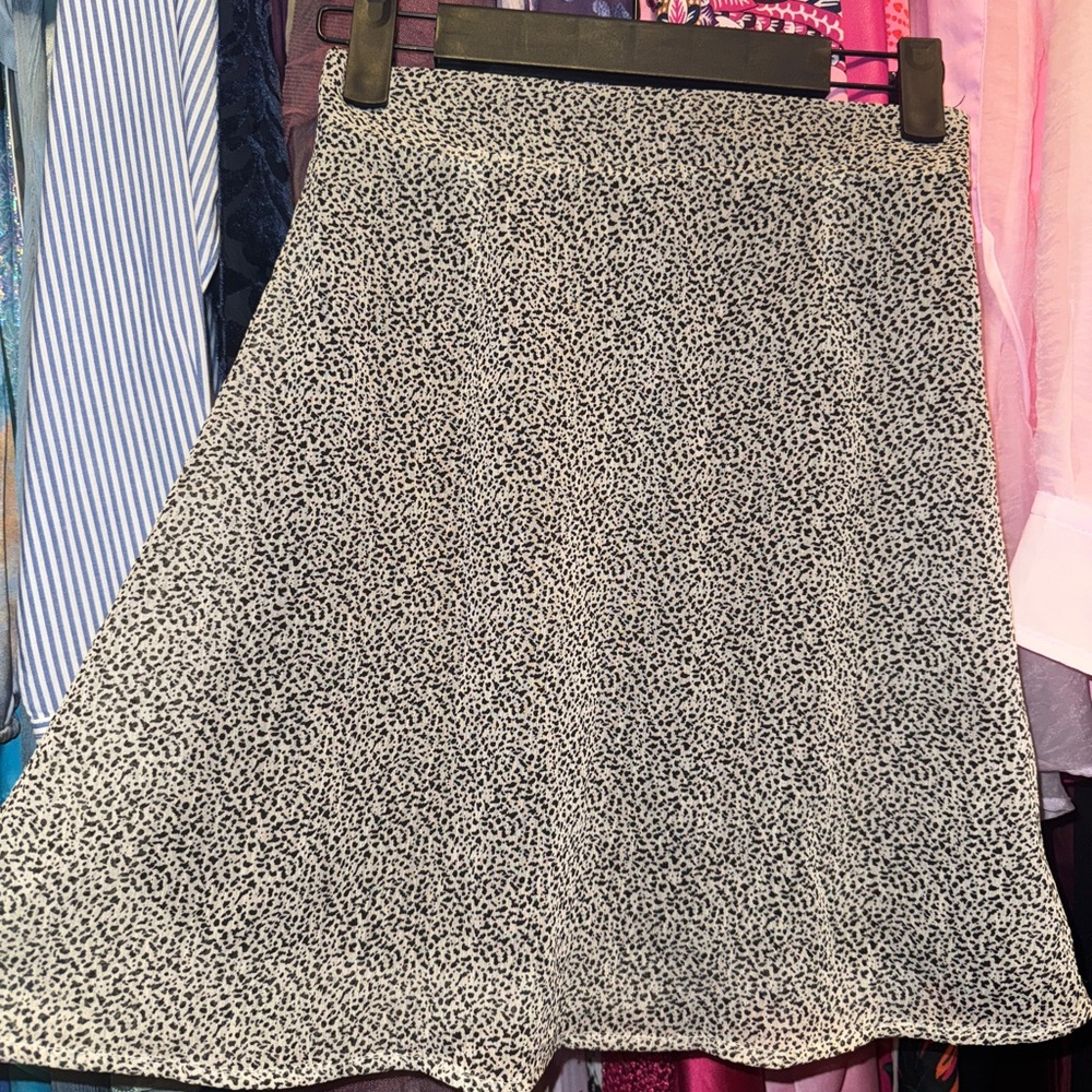 Sienna Sky Black and White Patterned A-Line Skirt